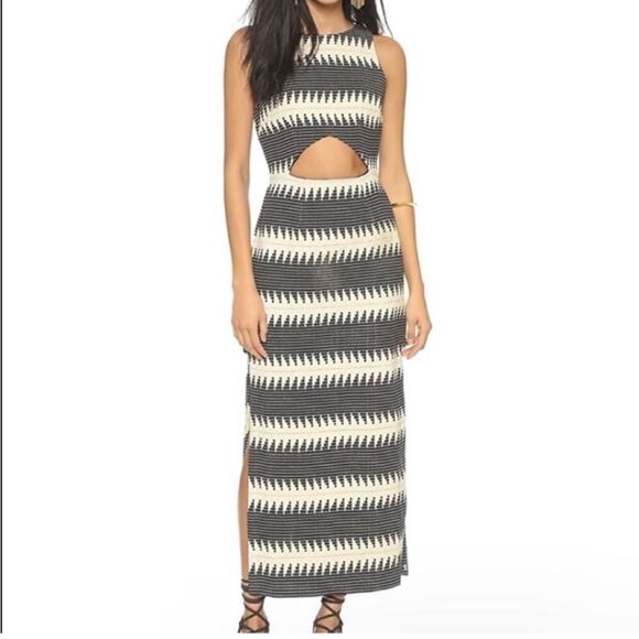 Mara Hoffman black and white cutout dress size 2 - Picture 1 of 15
